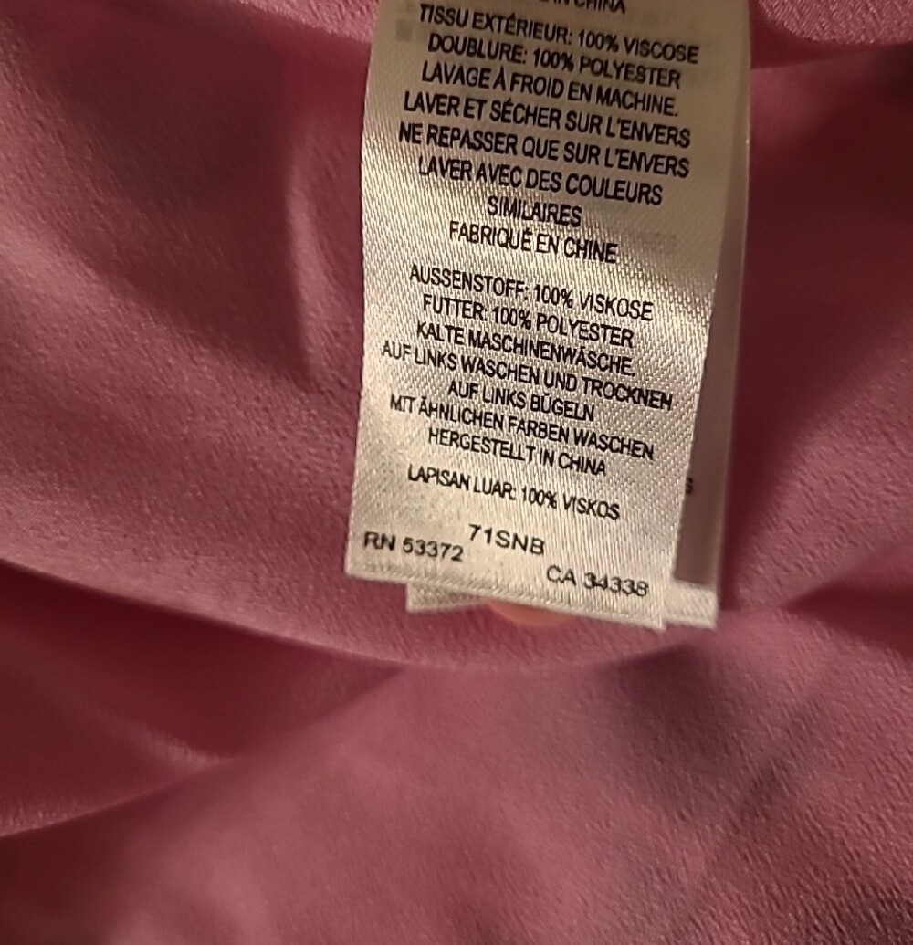 French Connection Pink Yellow Floral Ruffle Button-Front Dress - Picture 9 of 9